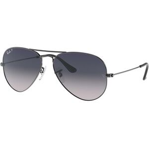 Ray-Ban RB3025 Classic Aviator Sunglasses Gunmetal/Blue Gradient Grey